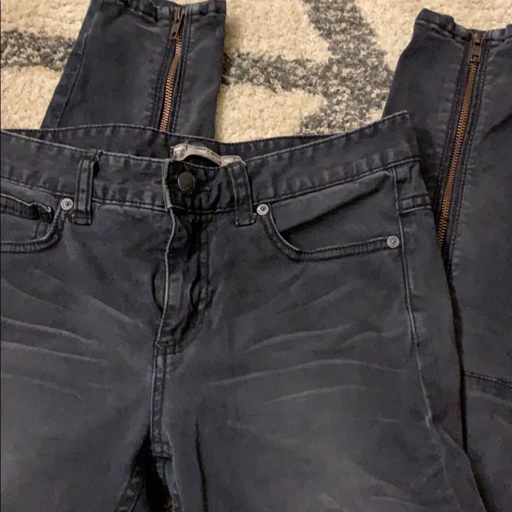 Free People calf zip jeans